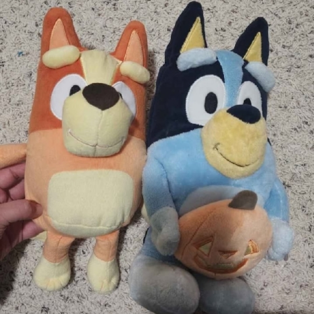 Bluey and Bingo Plush Toy Set - Orange and Blue